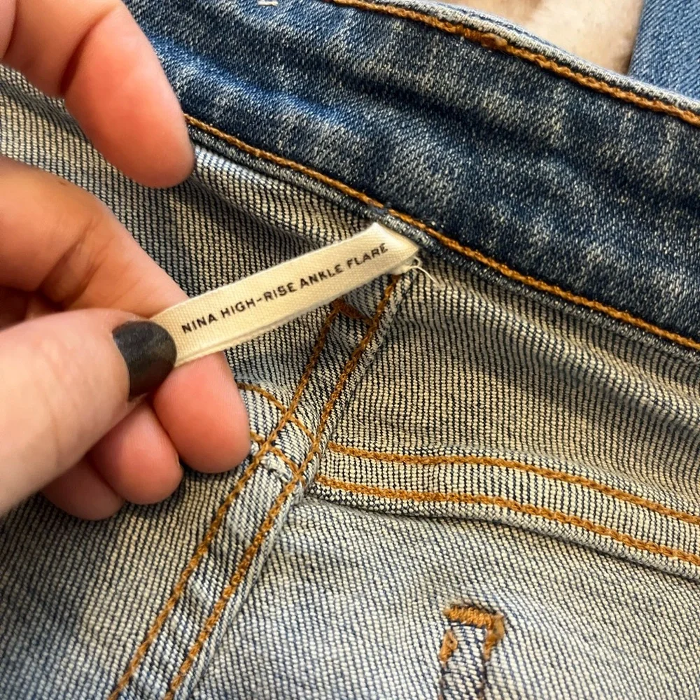 Rag & Bone Nina High-Rise Ankle Flare Denim Jeans - Picture 4 of 8